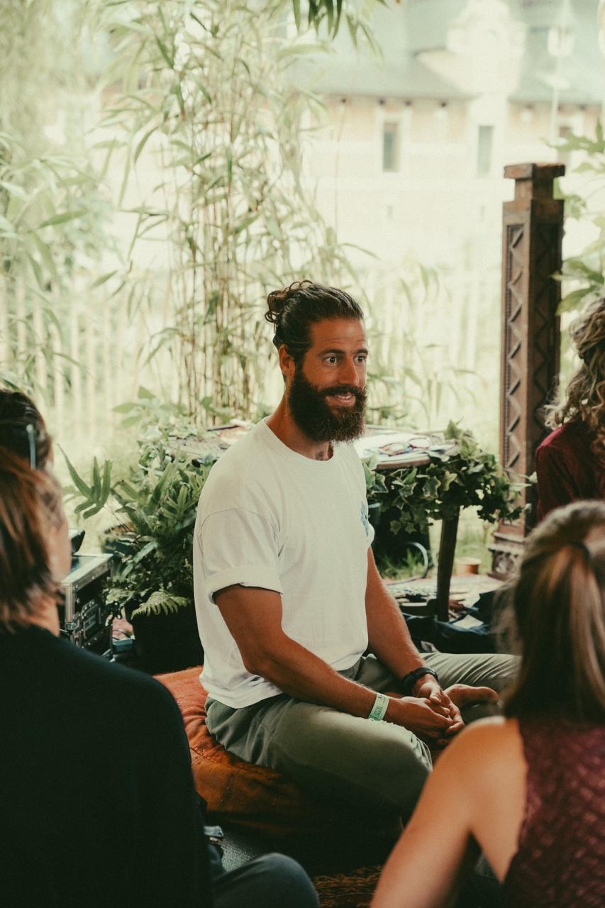 Birger Van den Bussche and colleague at sunset